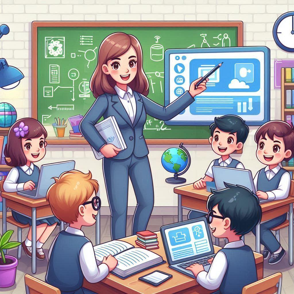 Belajar online di sekolah