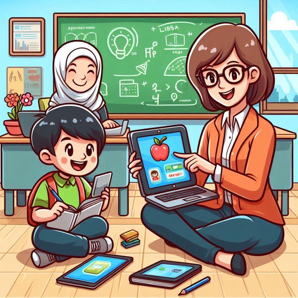 Belajar online di sekolah